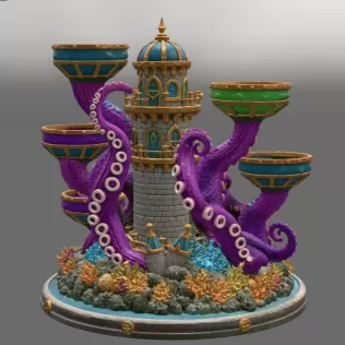 Kraken Citadel Organizer STL File for 3D Print - Model thumbnail 10