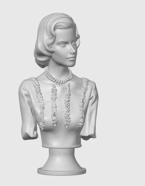 Grace Kelly 3D Bust - Model preview 9