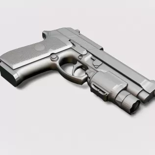 Beretta M9 with Tactical Flashlight #RoZ - Model thumbnail 3