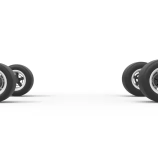 Wheel set of Asphalt Supermodified stock car V2 Scale 1:25 - Model thumbnail 4