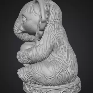 Cute Elephant Pendant — Heart Holding Figurine - Model thumbnail 2