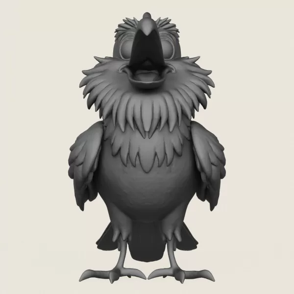 Cartoon Toy Bird Print Ready 3D Model - Model preview 2