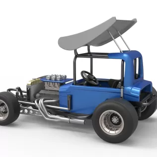 Vintage Winged Supermodified stock car Version 2 Scale 1:25 - Model thumbnail 12