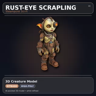 Mythic & Mech Character Collection – High-Poly Kitbash 3D Model - Model thumbnail 6