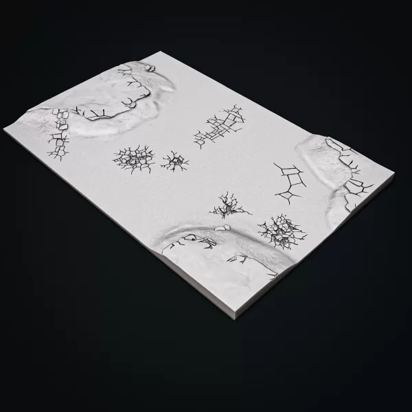 Modular Sci-Fi Battle Board – Realm-Style Gameboard (6 Tiles) - Model preview 4