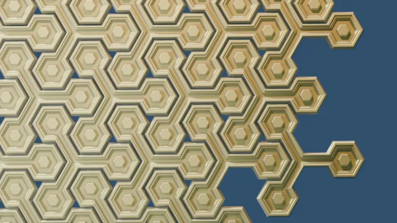 Modular Geometric Wall Panel 18 Decorative 3D Tile - Model preview 5