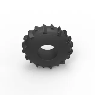 Dirt dragster rear tire at speed Scale 1:25 - Model thumbnail 6