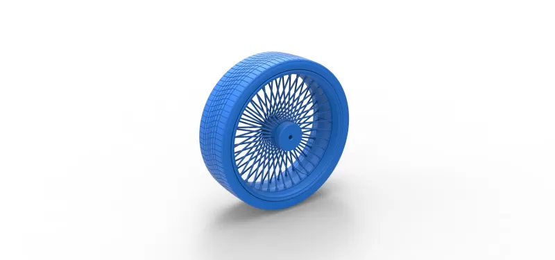 30 inch Wire wheel of Donk car Scale 1:25 - Model preview 16