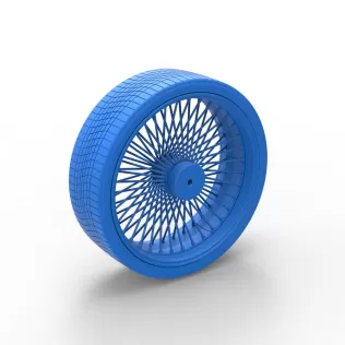 30 inch Wire wheel of Donk car Scale 1:25 - Model thumbnail 16