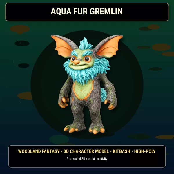 Forest Gremlin Creatures – Fantasy Woodland Character Pack - Model preview 2