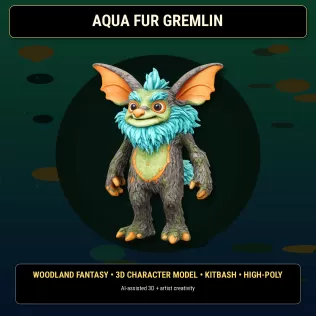 Forest Gremlin Creatures – Fantasy Woodland Character Pack - Model thumbnail 2