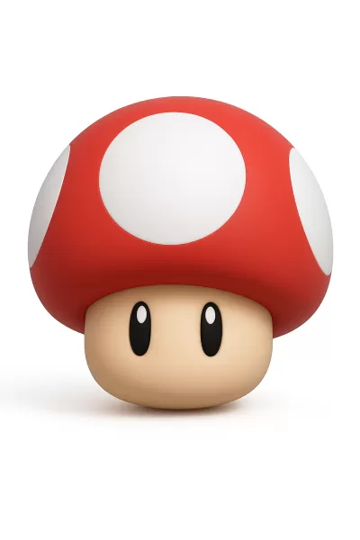 🍄 Seta Roja (Super Mushroom) – Modelo 3D para Imprimir - Model preview 1