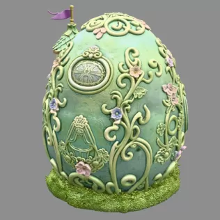 Fantasy Egg House STL File – 3D Printable Easter Decoration - Model thumbnail 5