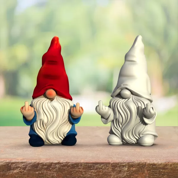 Garden Gnome Figures, 3 pcs. Spring Gnomes, Rocking Chair - Model preview 9