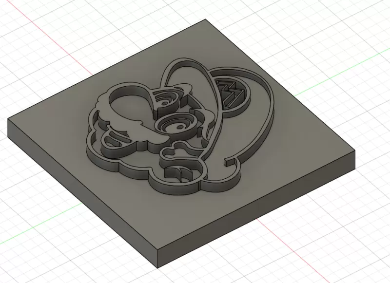 Plaque tête de Mario - Model preview 2