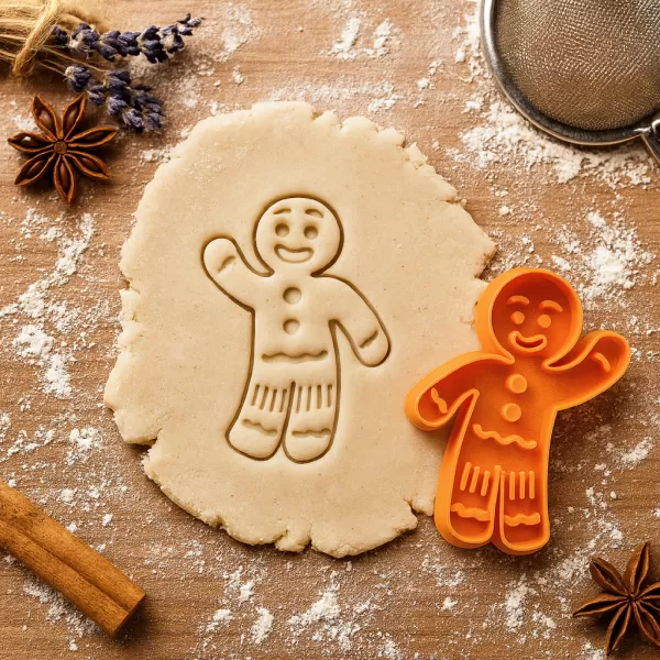 Happy Cute “Cookie Man” Cookie Cutter, Gingerbread Man Cutter - Model preview 1