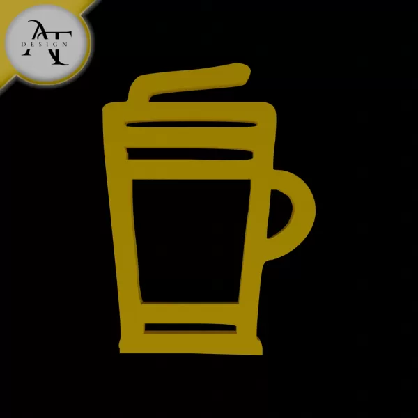 Simple Coffee Cup Symbol - 2D Art - Model preview 1