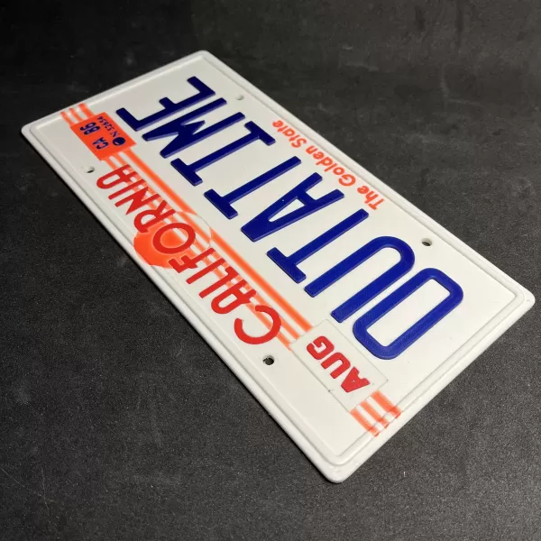 Back to the Future DeLorien Licence Plate Plaque - Model preview 4
