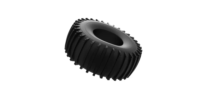 Trom tire 1 deflated Scale 1:25 - Model preview 8