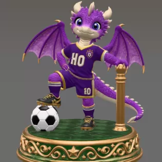 Fantasy Football Dragon STL for 3D Printing - Model thumbnail 3