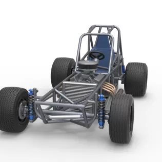 Vintage Dirt Modified stock car Base Version 5 Scale 1:25 - Model thumbnail 5