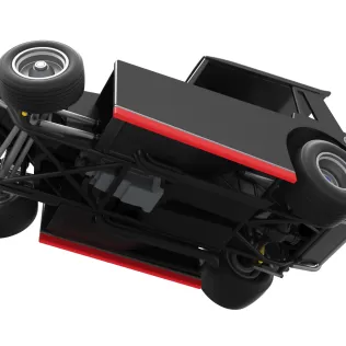 Vintage Dirt Modified stock car V6 while turning Scale 1:25 - Model thumbnail 3