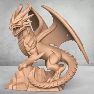 Dragon Sculpture - Model thumbnail 3