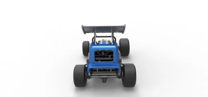 Vintage Winged Supermodified stock car Version 2 Scale 1:25 - Model preview 17