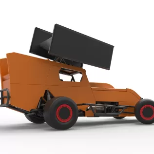 Southern Wing Modified Stock car while turning Scale 1:25 - Model thumbnail 21