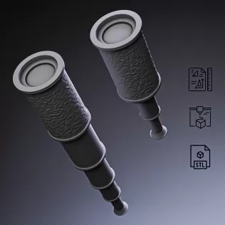 Pirate Spyglass Telescope #RoZ - Model thumbnail 3