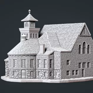 Mont Vernon Congregational Church 1896 - Model thumbnail 4