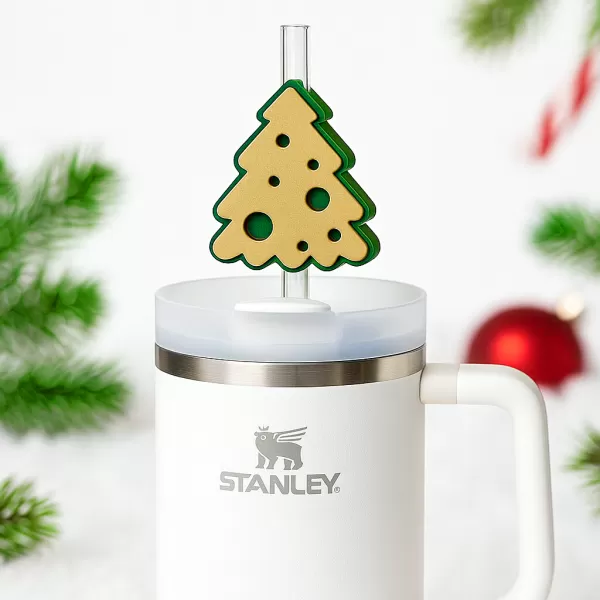 Christmas Straw Topper, Christmas Tree, 10mm, Holiday Straw - Model preview 2