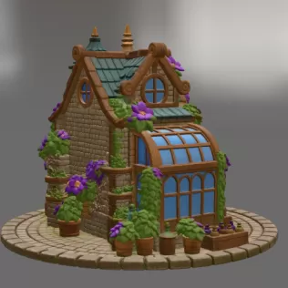 Enchanted Herbalist Cottage STL File for 3D Print - Model thumbnail 8