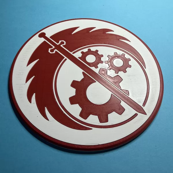 Fallout Brotherhood of Steel Logo Coaster - Model preview 3