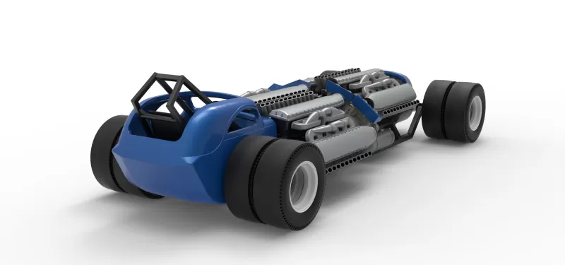 Vintage AWD Dragster Scale 1:25 - Model preview 18