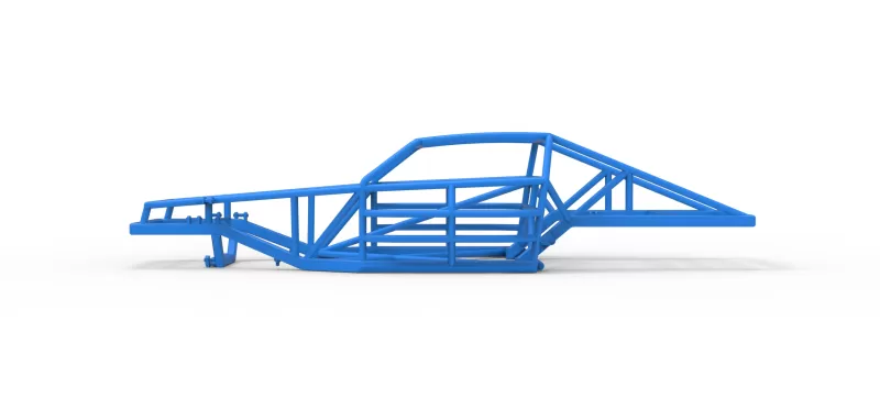 Frame of Vintage Dirt late model Race car Version 2 Scale 1:25 - Model preview 7