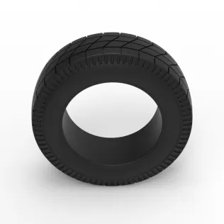 Vintage dirt tire Version 2 Scale 1:25 - Model thumbnail 6