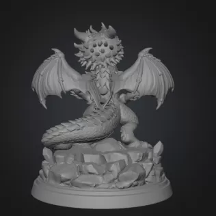 Brave Guardian Dragon STL File for 3D Printing - Model thumbnail 10