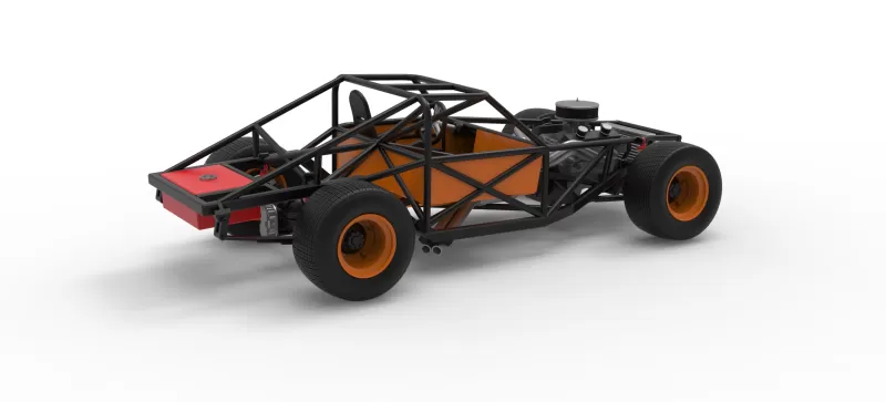 Vintage Dirt late model Race car Base Version 3 Scale 1:25 - Model preview 17