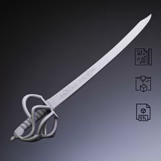 Pirate Cutlass Sword #RoZ - Model thumbnail 4