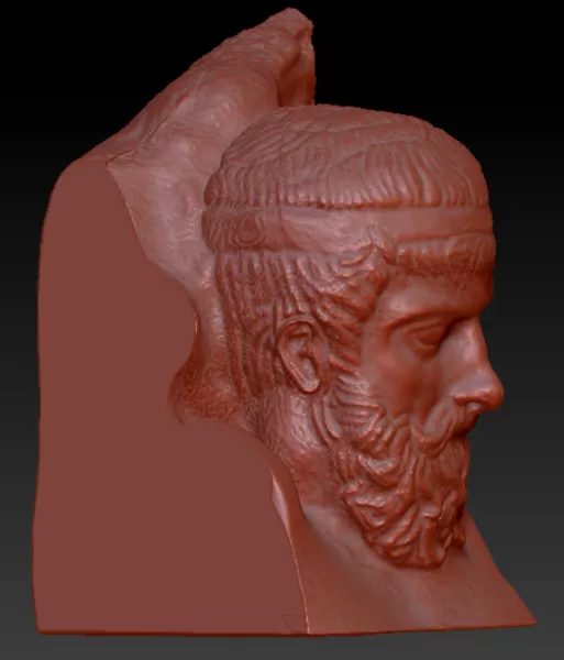 Fragment of the relief of a fallen warrior - Model preview 3