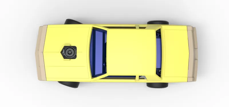 Vintage Dirt late model race car while turning Scale 1:25 - Model preview 11