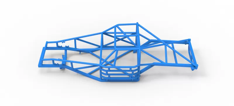 Frame of Vintage Dirt late model Race car Scale 1:25 - Model preview 7