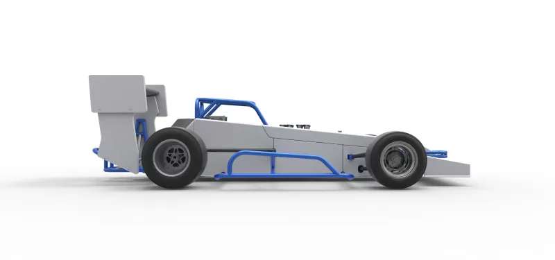 Supermodified front engine race car V4 Scale 1:25 - Model preview 21