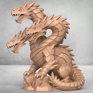 Monster Dragon Sculpture - Model thumbnail 3