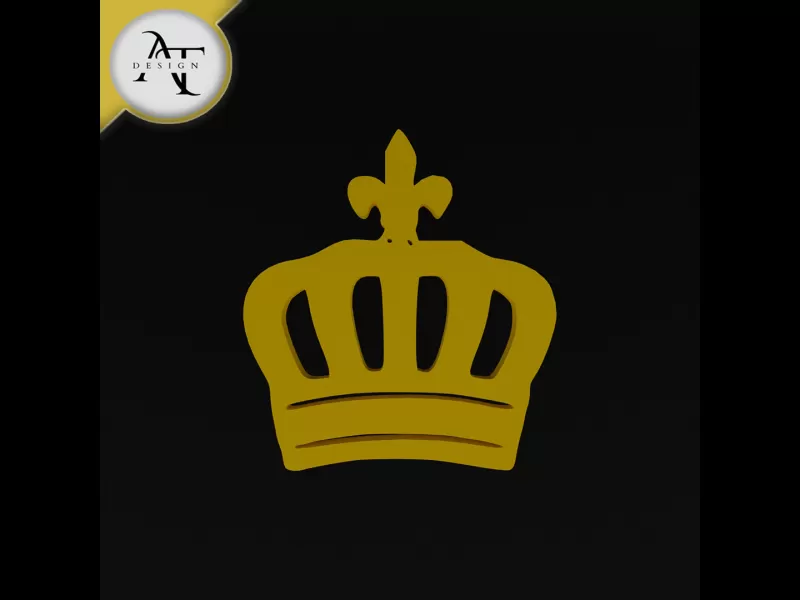 Simple Crown Symbol - 2D Art - Model preview 1