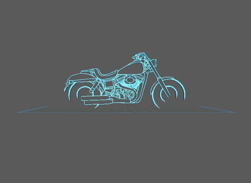 Harley Davidson - Fat Bob Wall Art - Model preview 1