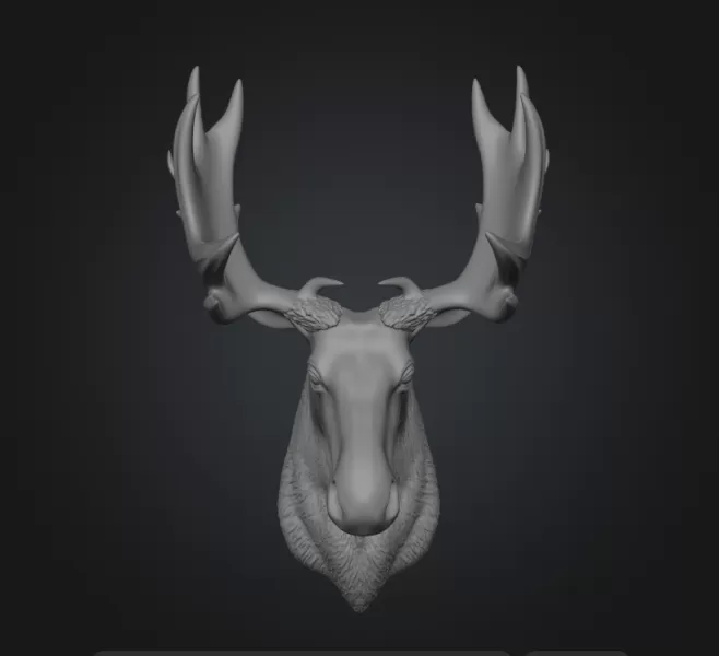 Moose head wall decor - Model preview 2