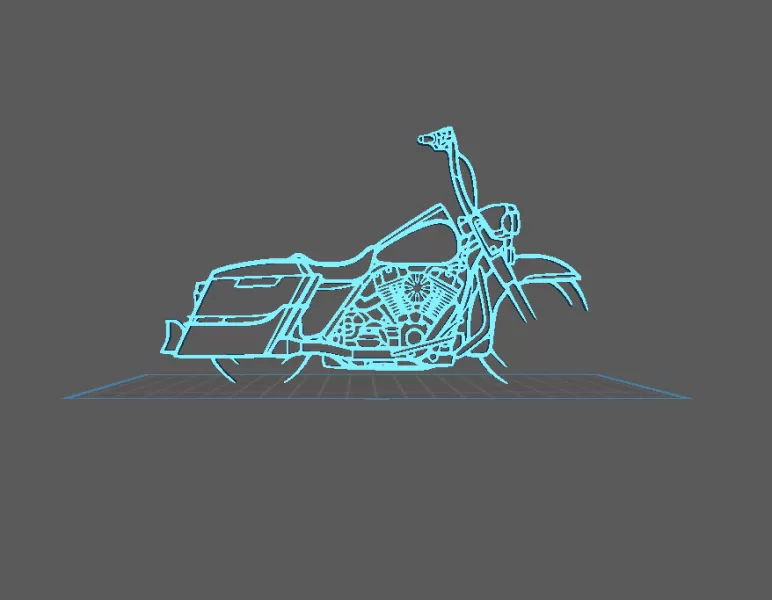 Harley Davidson - Road King 2014 Wall Art - Model preview 2