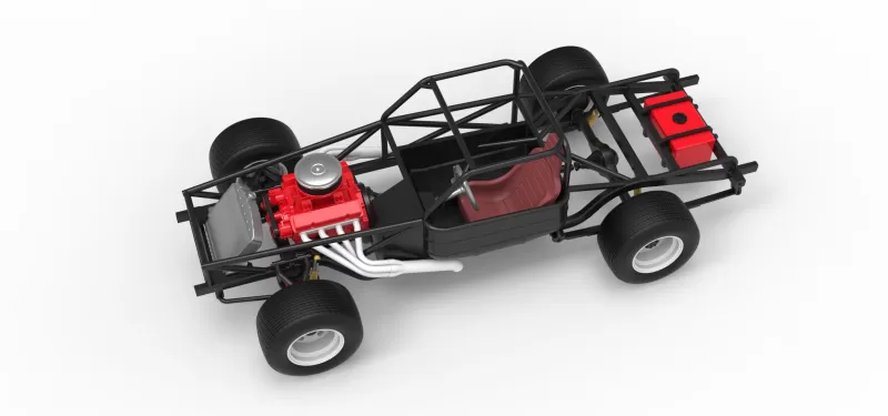 Vintage Semi-Late Model Stock Car Base Scale 1:25 - Model preview 4